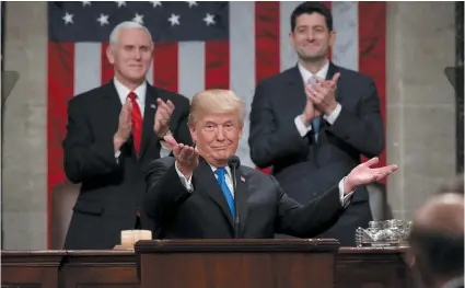  ??  ?? Donald Trump delivering the State of the Union address, Washington, D.C., January 2018