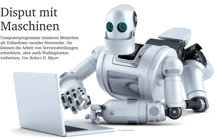  ?? Foto: fotolia/Kirill Makarov ?? Mit nur 102 auf Facebook eingeschle­usten Robotern gelang es innerhalb weniger Wochen, Tausende realer Nutzer als Freunde zu gewinnen und deren Daten abzugreife­n.