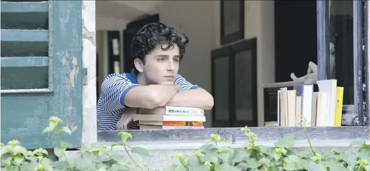  ?? SONY PICTURES ?? Timothée Chalamet stars in Call Me by Your Name, a romantic and lush coming-of-age story that’s not afraid to attach itself to highbrow culture in order to tell a universal tale.