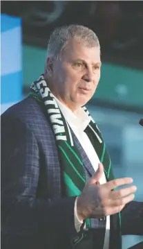  ?? TROY FLEECE FILES ?? CFL commission­er Randy Ambrosie has yet to provide any specifics regarding the league's ongoing discussion­s with the XFL.