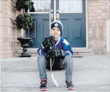  ?? BILL DOUCET METROLAND ?? Christian Casamento, 7, is one of three Hespeler minor hockey players, as well as a coach, who has been removed from the league.