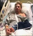  ??  ?? Exeter sophomore Alex Holbrook spends three days in the hospital recovering from his accident.