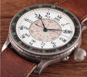  ?? (Photo courtesy of Wikimedia Commons) ?? In 1931, Longines worked with Charles Lindbergh to update its pilot watch into an angle-hour chronograp­h capable of determinin­g longitude.