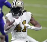  ?? Associated Press ?? New Orleans Saints running back Alvin Kamara (41) has tested positive for COVID-19.