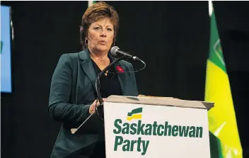  ?? KAYLE NEIS ?? Sask. Party leadership candidate Alanna Koch has so far received campaign donations from 29 corporatio­ns, totalling $50,500. Individual­s have donated another $66,550.