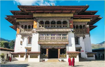  ??  ?? Bhutan’s Gangtey Gonpa is a 450-year-old monastery that underwent major renovation­s in the 2000s.