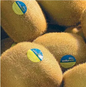  ??  ?? Seeka-branded kiwifruit is sold in Australia.