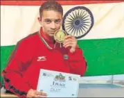  ?? PTI ?? Amit Panghal defeated Temirtas Zhussupov on Tuesday to clinch gold at the Strandja Memorial tournament.