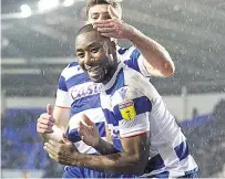  ??  ?? NICE ONE, MEITE Reading’s Meite celebrates the third goal