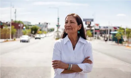  ??  ?? Deb Haaland. Who better to tell the oil boys that they no longer have control of the land than someone who can say it once belonged to her and her people. Photograph: Juan Labreche/AP