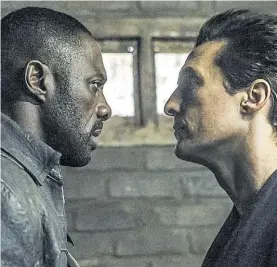  ??  ?? Idris Elba y Matthew McConaughe­y. El Pistolero y el Hombre de negro.