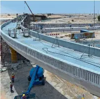  ?? Supplied photo ?? A WORK IN PROGRESS: The constructi­on completion rate reached 70 per cent in bridges and 90 per cent in the cycling bridge. The project will be completed by the end of this year. —