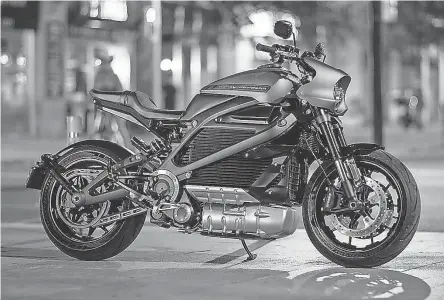  ?? HARLEY-DAVIDSON ?? Harley-Davidson on Tuesday unveiled a production-ready version of its electric motorcycle that’s expected to be available for sale in 2019.