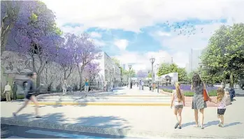  ??  ?? MEDRANO. El render muestra cómo habían imaginado la plaza ya terminada.