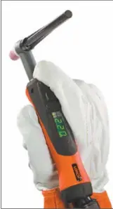  ??  ?? The TIG welding torch.