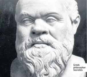  ??  ?? Greek philosophe­r Socrates