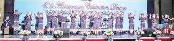  ??  ?? The junior choir set the tone for the 40th Anniversar­y Dinner of the 3rd Kota Kinabalu Boys’ Brigade Company with a rousing performanc­e.