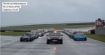  ??  ?? The 44-car field prepares for 12 hours of the Anglesey circuit