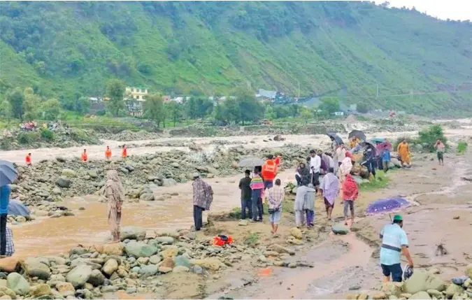  ?? File Photo ?? IN THE MONTH OF JULY ALONE, Kashmir Valley Witnessed Three Cloudburst­s And A Dozen Flash Floods.