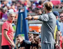  ?? AP ?? Mourinho up against Jurgen Klopp in Premier League clash. —