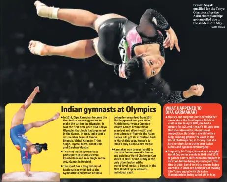  ??  ?? Pranati Nayak qualified for the Tokyo Olympics after the Asian championsh­ips got cancelled due to the pandemic in May.