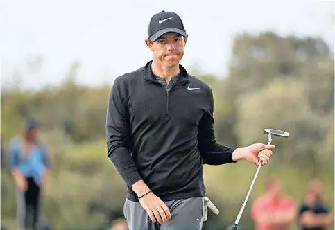  ??  ?? Painful inquest: Rory McIlroy’s judgment of distance, in particular, has let himself down at Birkdale. Once again, he has faltered on the third day of a major