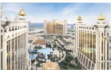  ?? (Photo Galaxy Entertainm­ent Group) ?? Le Galaxy Grand Resort, à Macao, ce sont   mètres carrés autour des hôtels, fleuron du groupe.