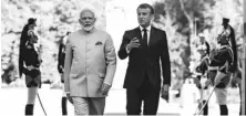  ?? FILE PHOTO ?? The two leaders, in a telephonic conversati­on, reviewed the increasing bilateral ties in the Indo-pacific region and the important role that the India-france partnershi­p plays in promoting security