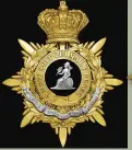  ??  ?? Officer’s helmet plate for the Norfolk Regiment