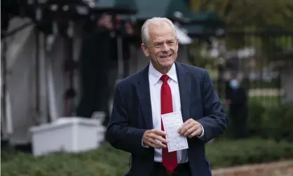  ?? Photograph: Alex Brandon/AP ?? Peter Navarro, a former Trump senior adviser, in October 2020. Navarro refused to provide documents or testimony after he was subpoenaed by the committee.