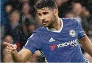  ?? Dominic Lipinski/Xinhua/PA Wire/Zumapress ?? Diego Costa comemora o seu gol, o terceiro do Chelsea contra o Swansea, no Stamford Bridge