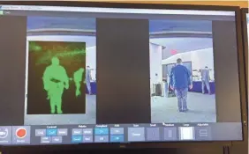  ??  ?? The Transporta­tion Security Administra­tion is testing technology with Amtrak at New York’s Penn Station to detect hidden explosives on travelers. TSA