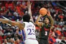  ?? Jeffrey Becker/USA Today Sports ?? Howard had their hands full with defending champions Kansas on Thursday afternoon in their first NCAA tournament game in more than three decades. Photograph: