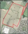  ??  ?? Six fields earmarked for the 850 homes developmen­t from Bloor Homes