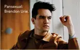  ??  ?? Pansexual: Brendon Urie.