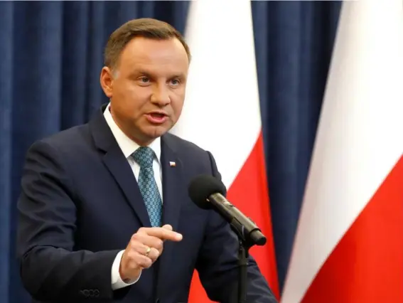  ??  ?? Andrzej Duda says a prosecutor general should not have the power to appoint judges (Reuters)