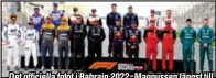  ?? ?? Det officiella fotot i Bahrain 2022. Magnussen längst till höger i övre raden. Hülkenberg längst till höger i den nedre.