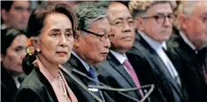  ?? | Reuters ?? MYANMAR’S deposed leader Aung San Suu Kyi has been found guilty by the country’s military government in the first of 11 corruption cases against her.