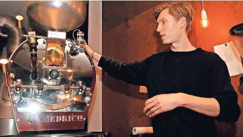  ?? FOTO: STEPHAN EPPINGER ?? Barista Moritz weiß, wann ein Espresso besonders gut wird.