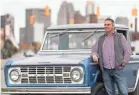  ?? PHOTOS BY JUNFUN HAN/USA TODAY NETWORK ?? Seth Burgett, CEO of Gateway Bronco in Hamel, Ill., with his 1966 Ford Bronco that carries VIN number 000.