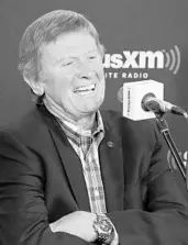  ?? CINDY ORD/GETTY IMAGES ?? Steve Spurrier jousts with radio host Taylor Zarzour at SiriusXM Studios in New York on Friday.