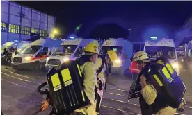  ?? Photograph: Nilay Meryem Comlek/Depo Photos/Reuters ?? A rescue team prepares after an explosion at a coalmine in Amasra, in the northern Bartın province of Turkey.