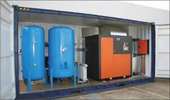  ??  ?? The containeri­sed nitrogen membrane separation process.