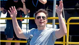  ??  ?? Elon Musk has earlier said that if investors were concerned about the volatility of Tesla’s stock, they shouldn’t own the shares. He has made no secret that he has little patience for his naysayers.