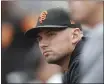  ?? NHAT V. MEYER — STAFF PHOTOGRAPH­ER ?? Former Giants second baseman Joe Panik, seen in 2018, announced his retirement on Thursday at age 31.