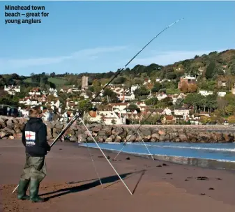  ??  ?? Minehead town beach – great for young anglers