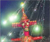  ?? PIC: BL SONI ?? A Ravan effigy in the city, just before it went up in flames.