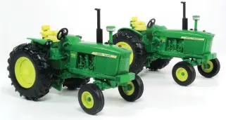  ??  ?? ▲ The North American edition of the John Deere 4020 sold by Ertl alongside the European models by Britains.