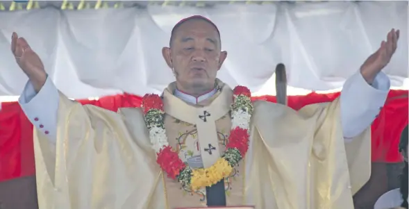  ??  ?? Head of Catholic Church in Fiji Archbishop Peter Loy Chong.