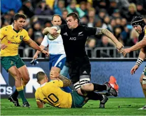  ??  ?? Liam Squire is being groomed to cover both blindside flank and No 8 as the All Blacks prepare for the future.